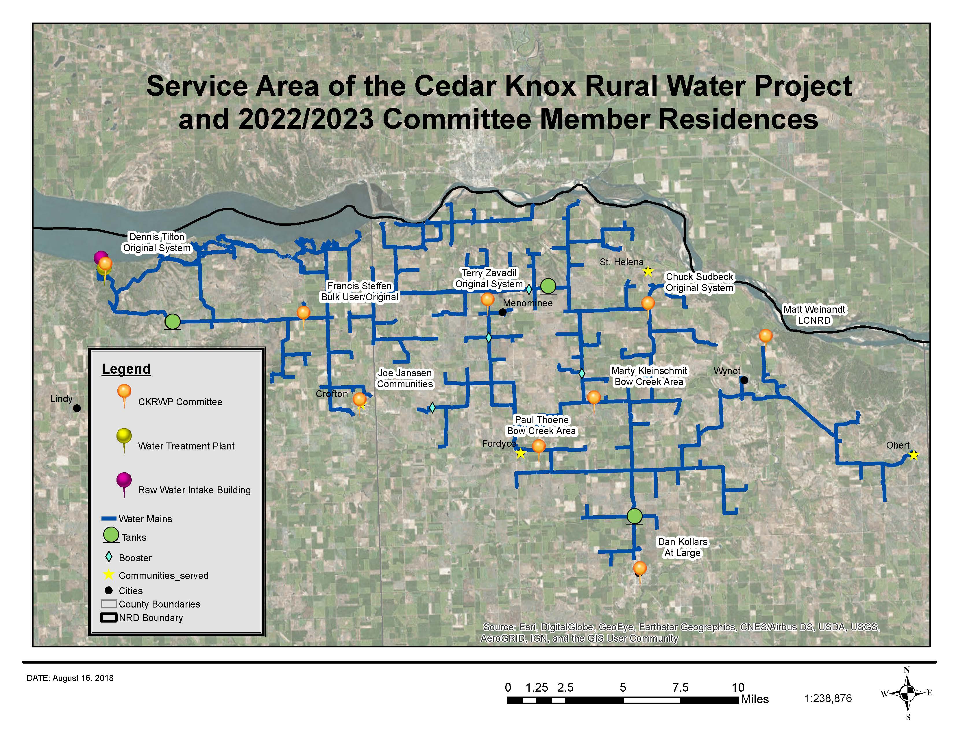 CKRWP Service Area Map with RW Advisory Committee