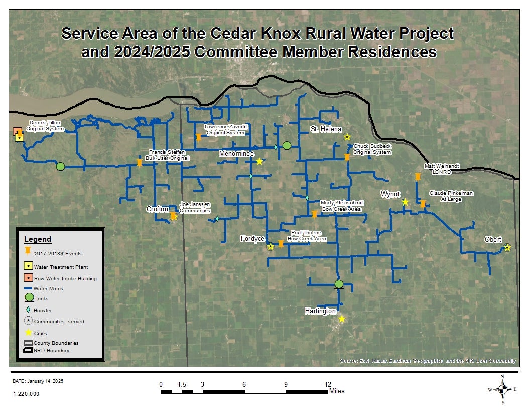 CKRWP Service Area Map with RW Advisory Committee