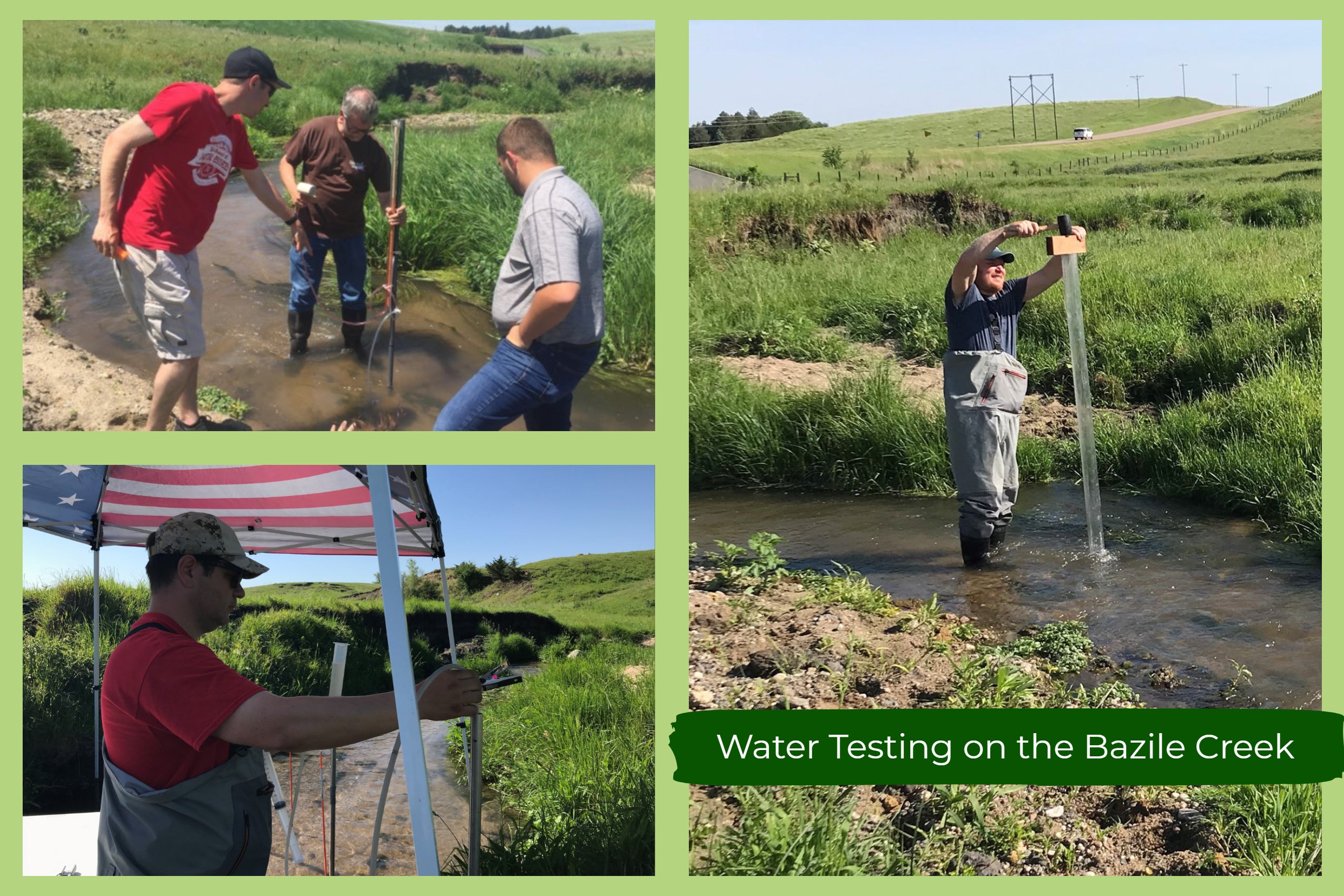 Water Testing on Bazile Creek